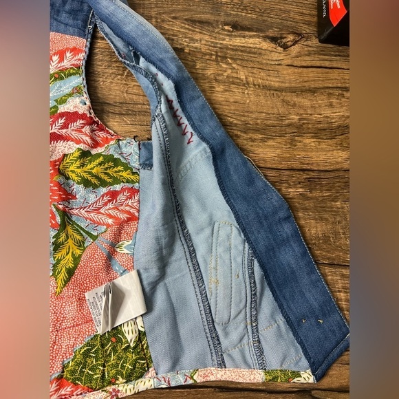 Desigual Denim Patchwork Vest - Picture 4 of 11